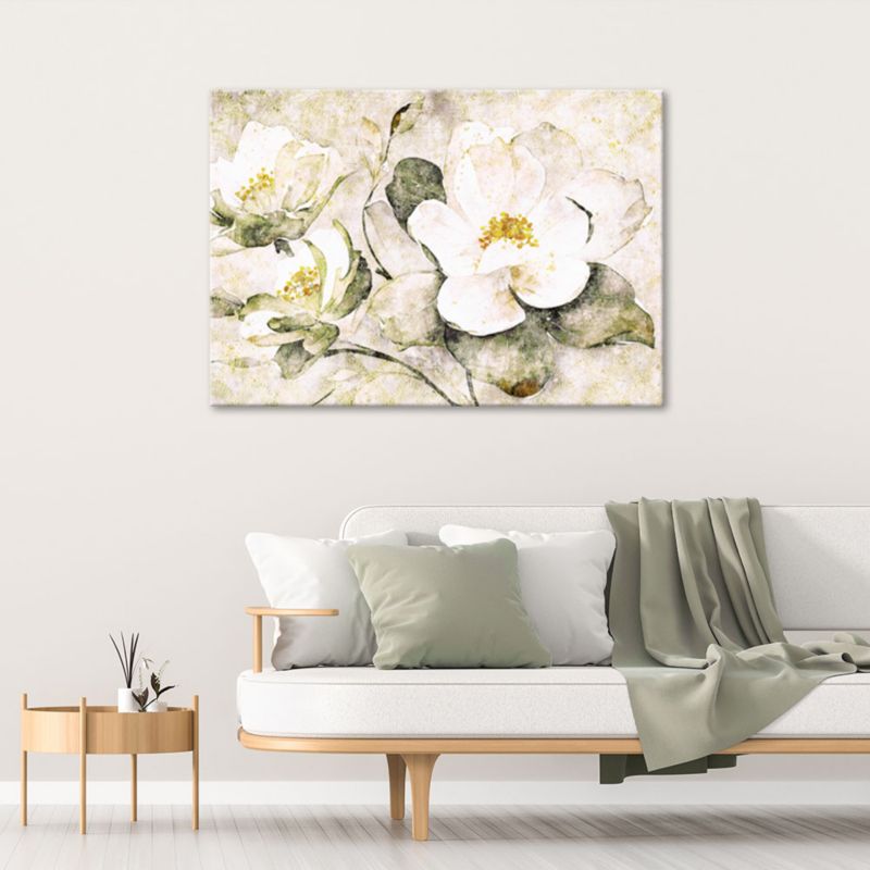 Obraz do salonu sypialni Feeby Białe Kwiaty Natura 120x80 cm 1szt