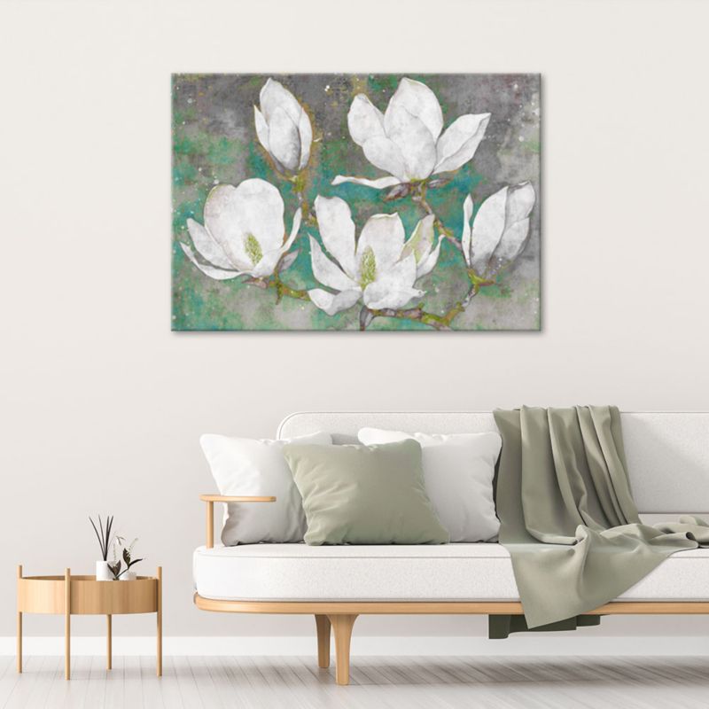 Obraz do salonu sypialni Feeby Białe Magnolie Abstrakcja 120x80 cm 1szt