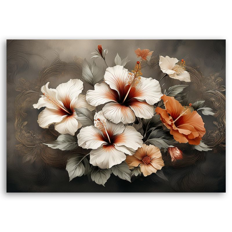 Obraz do salonu sypialni Feeby Biały Kwiat Shabby Chic 120x80 cm 1szt