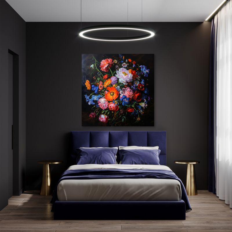 Obraz do salonu sypialni Feeby Bukiet Kwiatów Vintage 60x60 cm 1szt