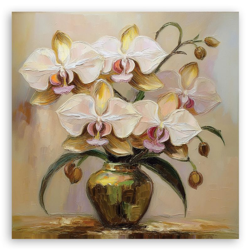 Obraz do salonu sypialni Feeby Bukiet Kwiatów w Wazonie 50x50 cm 1szt