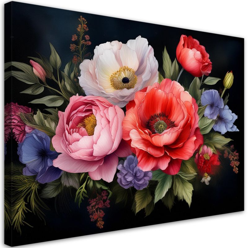 Obraz do salonu sypialni Feeby Bukiet Kwiaty 100x70 cm 1szt