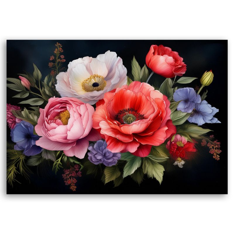 Obraz do salonu sypialni Feeby Bukiet Kwiaty 100x70 cm 1szt