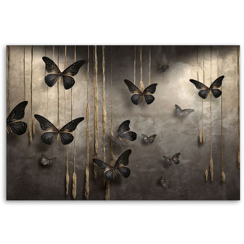 Obraz do salonu sypialni Feeby Czarne Motyle Owady 60x40 cm 1szt