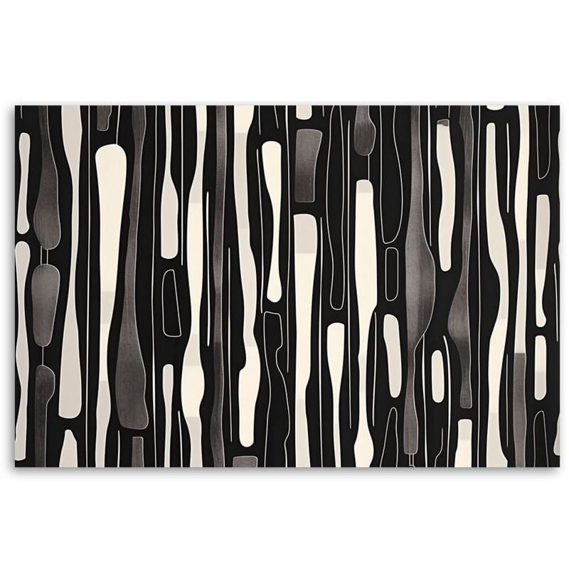 Obraz do salonu sypialni Feeby Czarno Biała Abstrakcja Retro 100x70cm 1szt