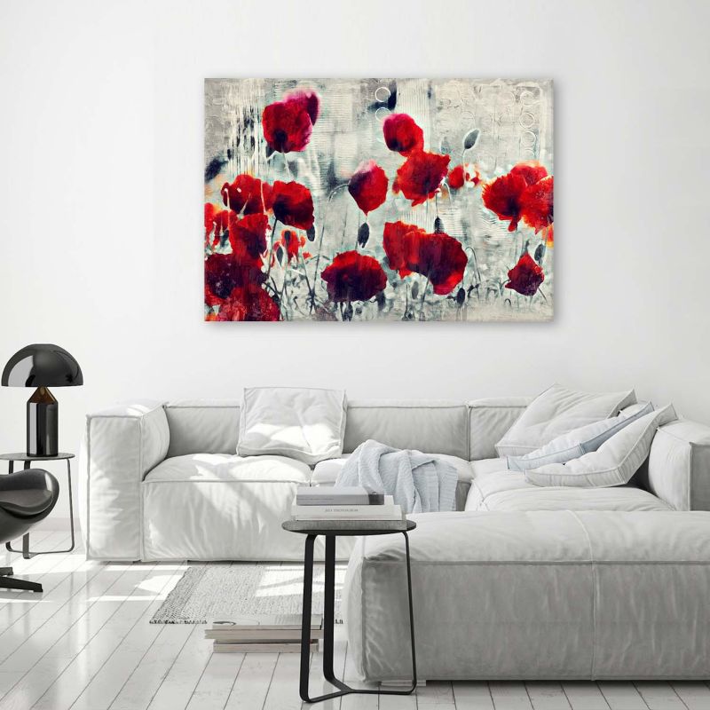 Obraz do salonu sypialni Feeby Czerwone Maki na łące 60x40cm 1szt