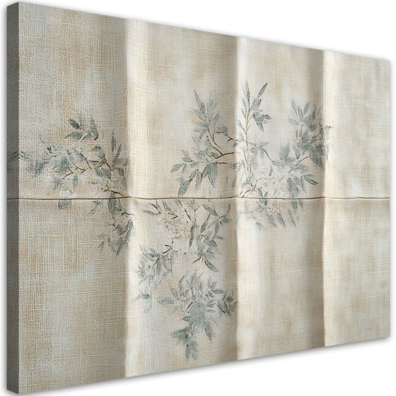 Obraz do salonu sypialni Feeby Delikatne Boho Liście w beżu 60x40 cm 1szt