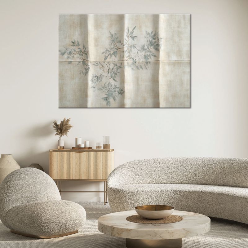 Obraz do salonu sypialni Feeby Delikatne Boho Liście w beżu 60x40 cm 1szt