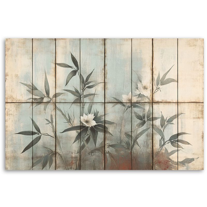 Obraz do salonu sypialni Feeby Delikatne Rośliny Liście w pastelach 60x40 cm 1szt