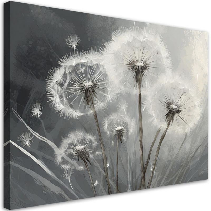 Obraz do salonu sypialni Feeby Dmuchawce Makro Białe 100x70 cm 1szt