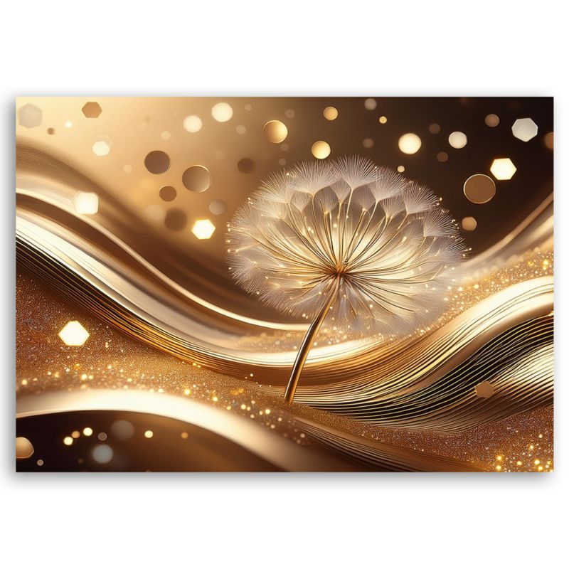 Obraz do salonu sypialni Feeby Dmuchawiec Kwiaty Glamour 100x70 cm 1szt