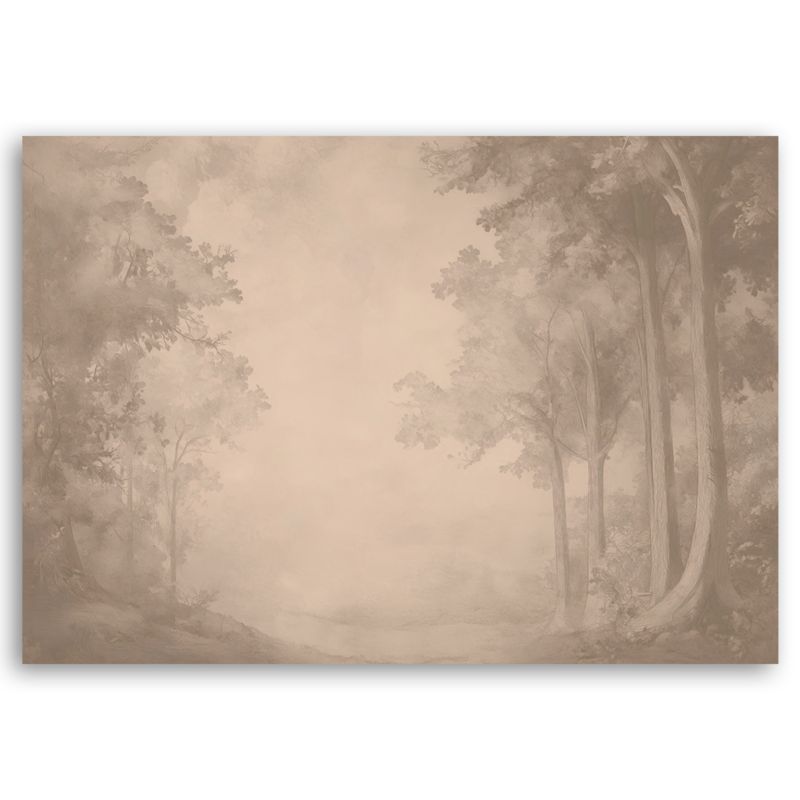 Obraz do salonu sypialni Feeby Droga Pejzaż Las Beżowy 120x80 cm 1szt
