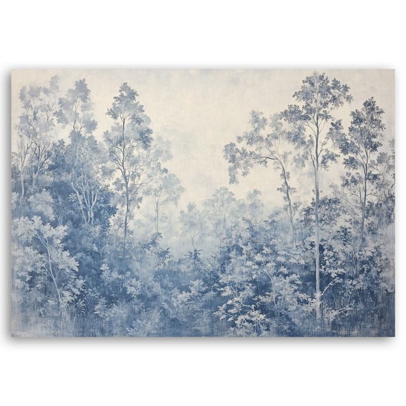 Obraz do salonu sypialni Feeby Drzewa Las Natura Niebieski 100x70 cm 1szt