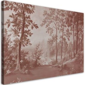 Obraz do salonu sypialni Feeby Drzewa Natura Las Brązowy 100x70 cm 1szt
