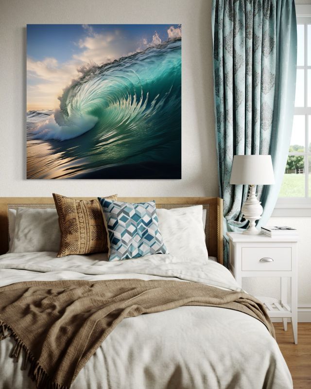 Obraz do salonu sypialni Feeby Fala Morska Natura 40x40 cm 1szt