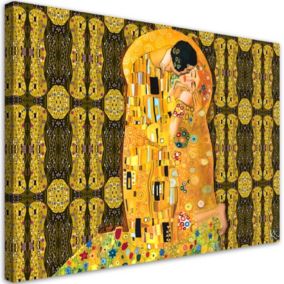 Obraz do salonu sypialni Feeby G.Klimt Spełnienie Kobieta Abstrakcja 60x40cm 1szt