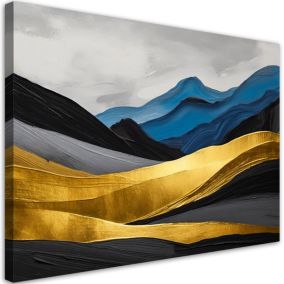 Obraz do salonu sypialni Feeby Góry Abstrakcja Złoty Nowoczesny 120x80 cm 1szt