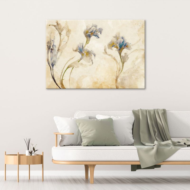 Obraz do salonu sypialni Feeby Irysy Akwarela Żółty 100x70 cm 1szt