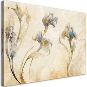 Obraz do salonu sypialni Feeby Irysy Akwarela Żółty 120x80 cm 1szt