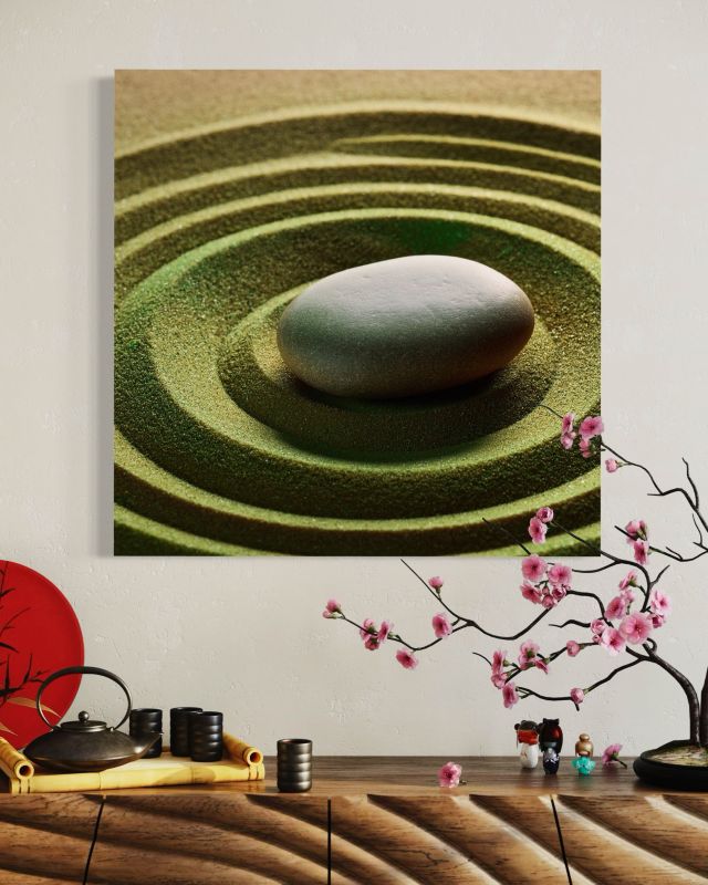 Obraz do salonu sypialni Feeby Kamień Zen Spa 60x60 cm 1szt