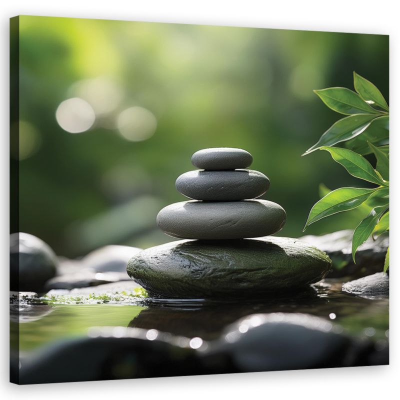 Obraz do salonu sypialni Feeby Kamienie Natura Zen 50x50 cm 1szt