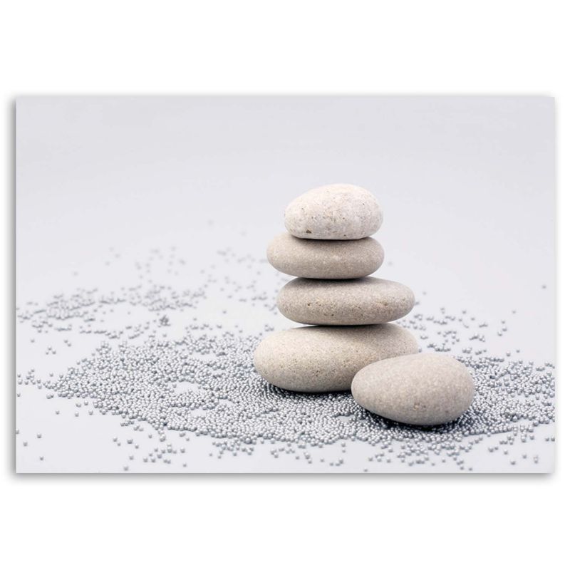 Obraz do salonu sypialni Feeby Kamienie Zen Beżowy 60x40cm 1szt