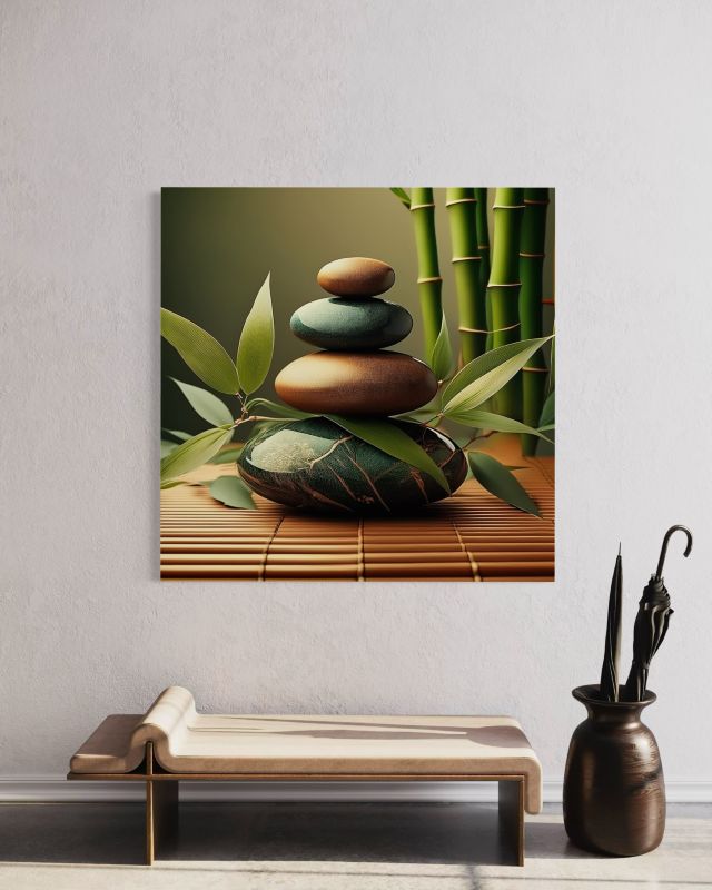 Obraz do salonu sypialni Feeby Kamienie Zen Spa 30x30 cm 1szt