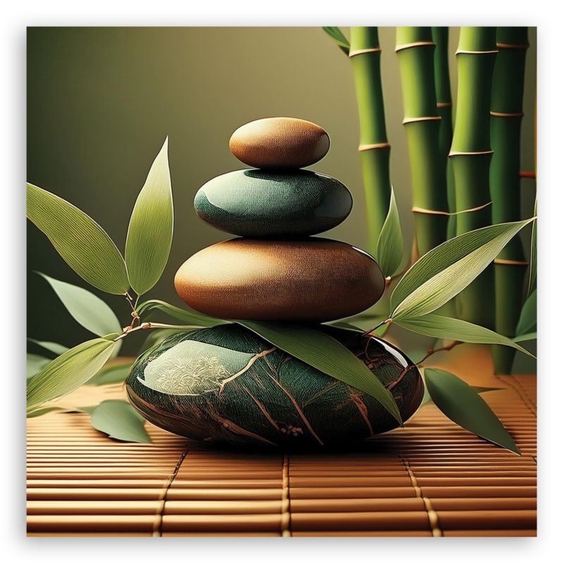 Obraz do salonu sypialni Feeby Kamienie Zen Spa 30x30 cm 1szt