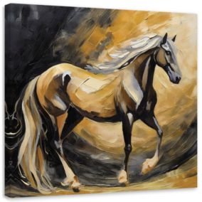 Obraz do salonu sypialni Feeby Koń Zwierzęta Brązowy 30x30 cm 1szt