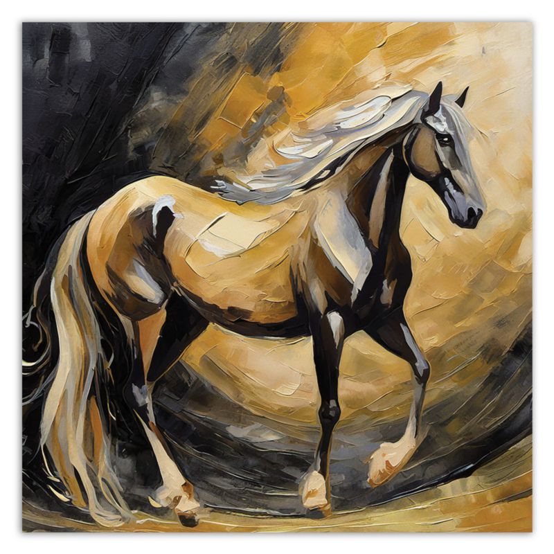 Obraz do salonu sypialni Feeby Koń Zwierzęta Brązowy 30x30 cm 1szt