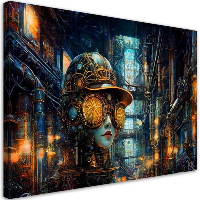Obraz do salonu sypialni Feeby Kobieta Abstrakcja Steampunk 100x70 cm 1szt