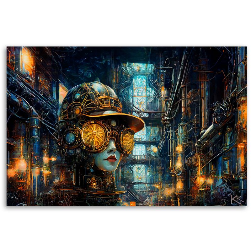 Obraz do salonu sypialni Feeby Kobieta Abstrakcja Steampunk 100x70 cm 1szt