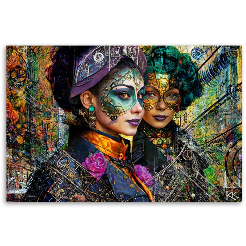 Obraz do salonu sypialni Feeby Kobieta Karnawał Abstrakcja 100x70 cm 1szt