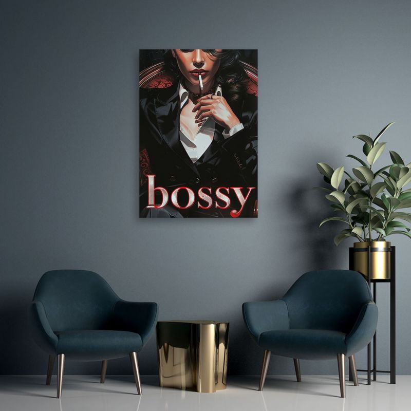 Obraz do salonu sypialni Feeby Kobieta Szefowa Glamour 80x120 cm 1szt