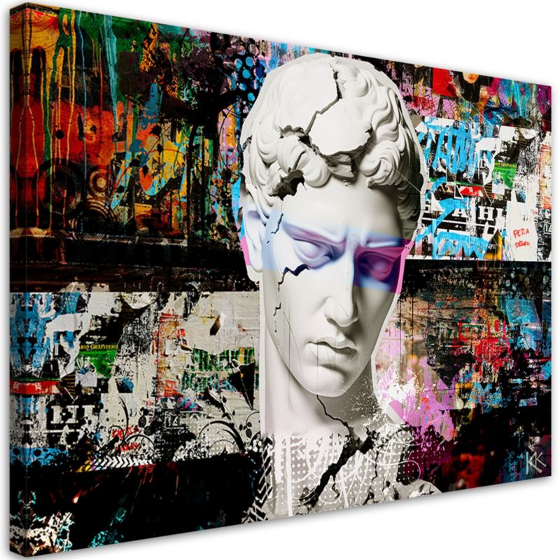 Obraz do salonu sypialni Feeby Kolorowa Rzeźba Graffiti 100x70 cm 1szt