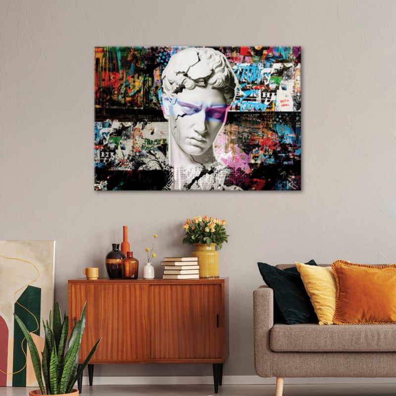 Obraz do salonu sypialni Feeby Kolorowa Rzeźba Graffiti 100x70 cm 1szt