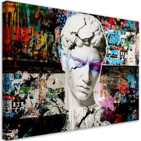Obraz do salonu sypialni Feeby Kolorowa Rzeźba Graffiti 120x80 cm 1szt