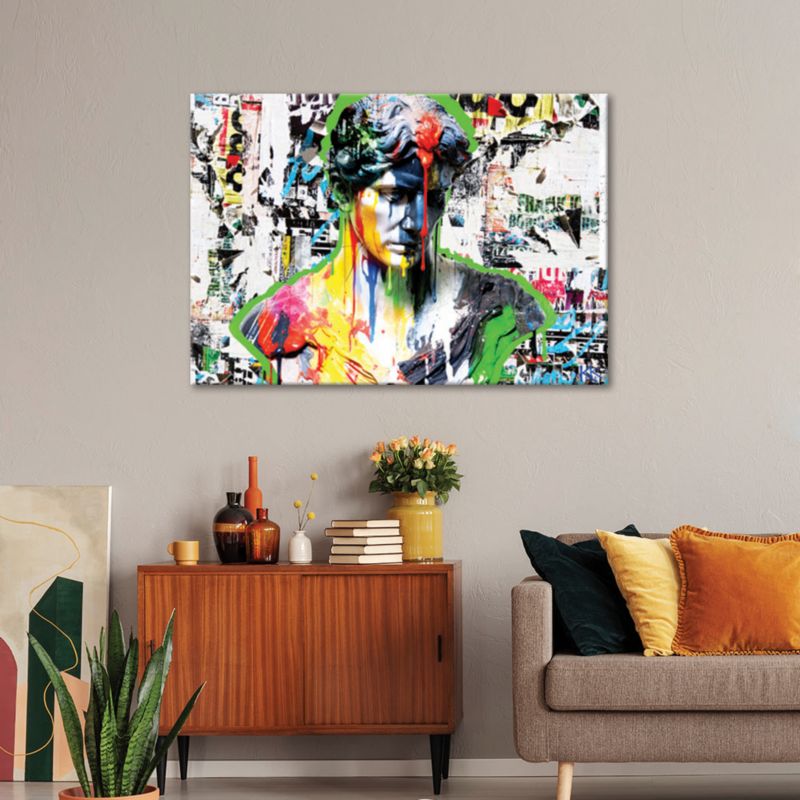 Obraz do salonu sypialni Feeby Kolorowa Rzeźba Pop Art 100x70 cm 1szt