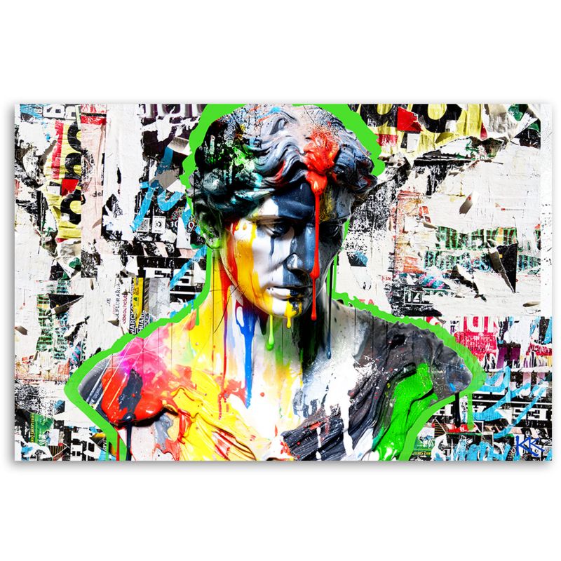 Obraz do salonu sypialni Feeby Kolorowa Rzeźba Pop Art 100x70 cm 1szt