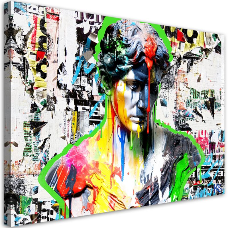 Obraz do salonu sypialni Feeby Kolorowa Rzeźba Pop Art 60x40 cm 1szt