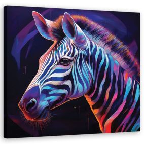 Obraz do salonu sypialni Feeby Kolorowe Zwierzęta Zebry 60x60 cm 1szt