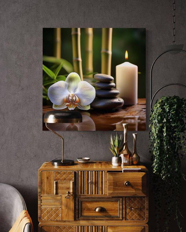Obraz do salonu sypialni Feeby Kompozycja Zen 60x60 cm 1szt