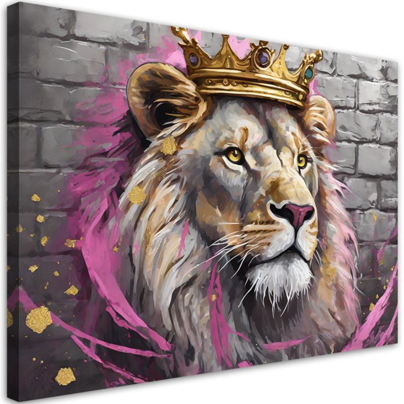 Obraz do salonu sypialni Feeby Król Lew Mur 120x80 cm 1szt
