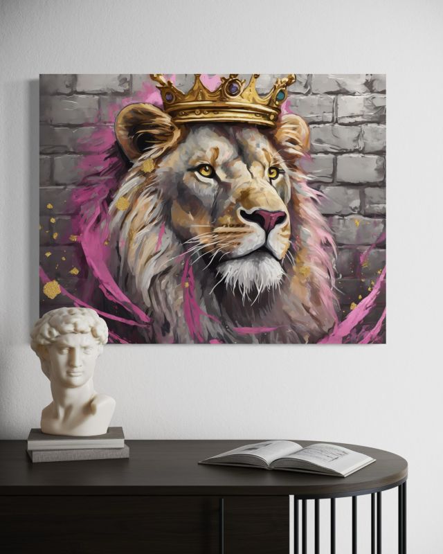 Obraz do salonu sypialni Feeby Król Lew Mur 120x80 cm 1szt