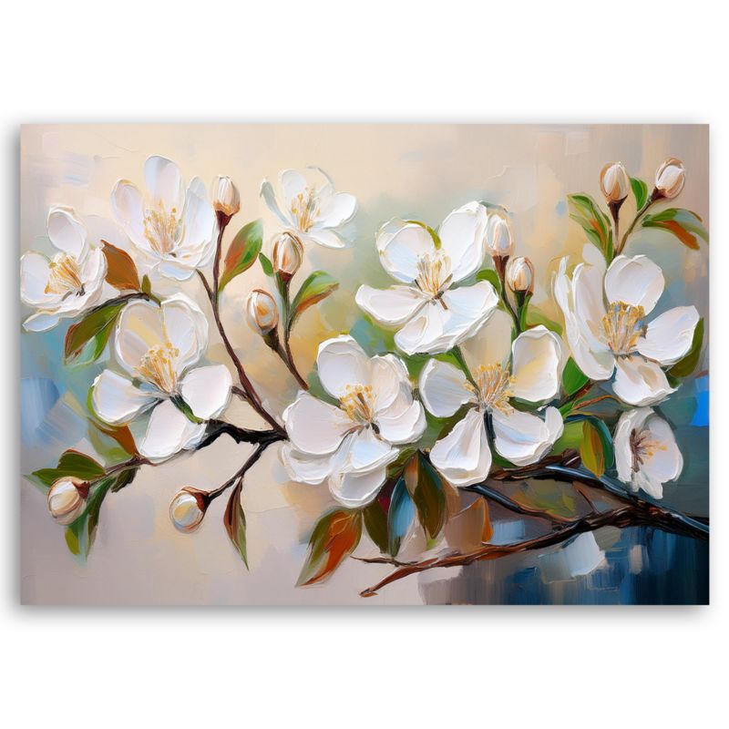 Obraz do salonu sypialni Feeby Kwiat Jabłoni Malowany 120x80 cm 1 szt