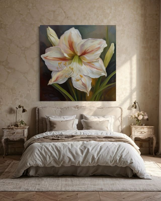 Obraz do salonu sypialni Feeby Kwiat Lilia Botanika 60x60 cm 1szt