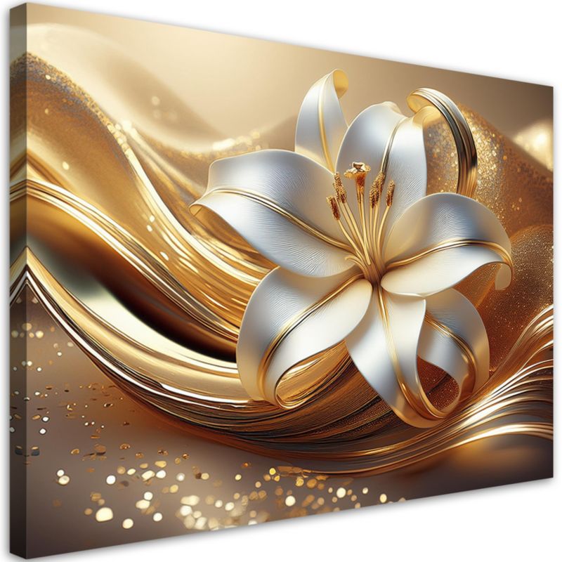 Obraz do salonu sypialni Feeby Kwiat Lilii Glamour 60x40 cm 1szt