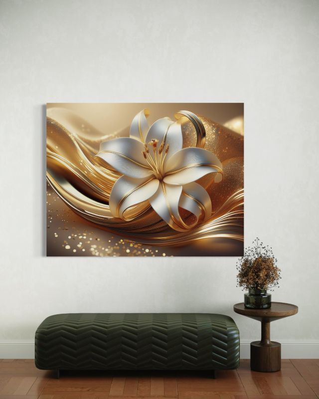 Obraz do salonu sypialni Feeby Kwiat Lilii Glamour 60x40 cm 1szt