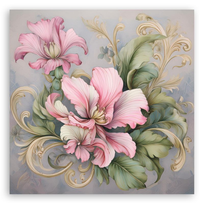 Obraz do salonu sypialni Feeby Kwiat Shabby Chic 40x40 cm 1szt