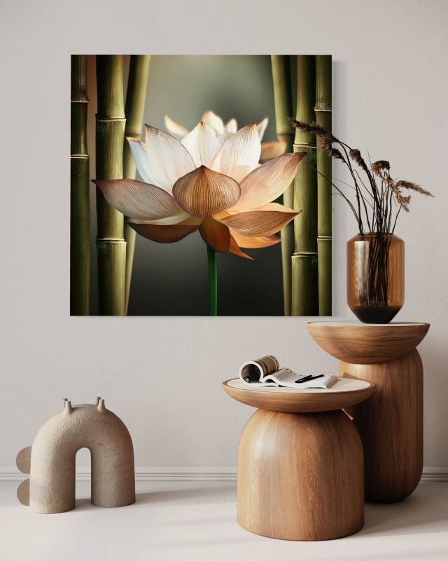 Obraz do salonu sypialni Feeby Kwiat Zen Bambus 60x60 cm 1szt